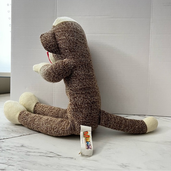 Maxx The Sock Monkey Speak No Evil Stuffed Animal Plush Knit 2011Heathered Brown - Picture 2 of 7
